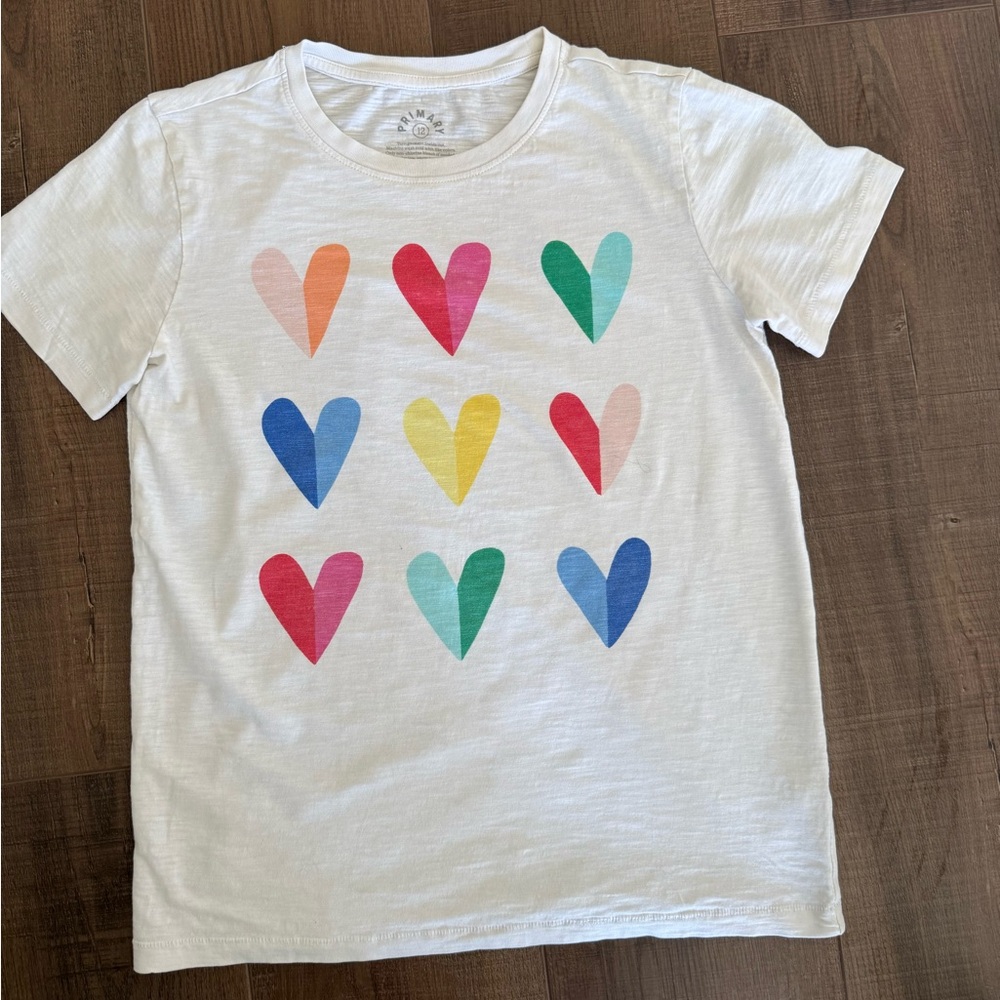 Primary Colorful Heart Kids T-Shirt